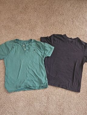 American Eagle Outfitters Men's Short Sleeve Shirts- MEDIUM